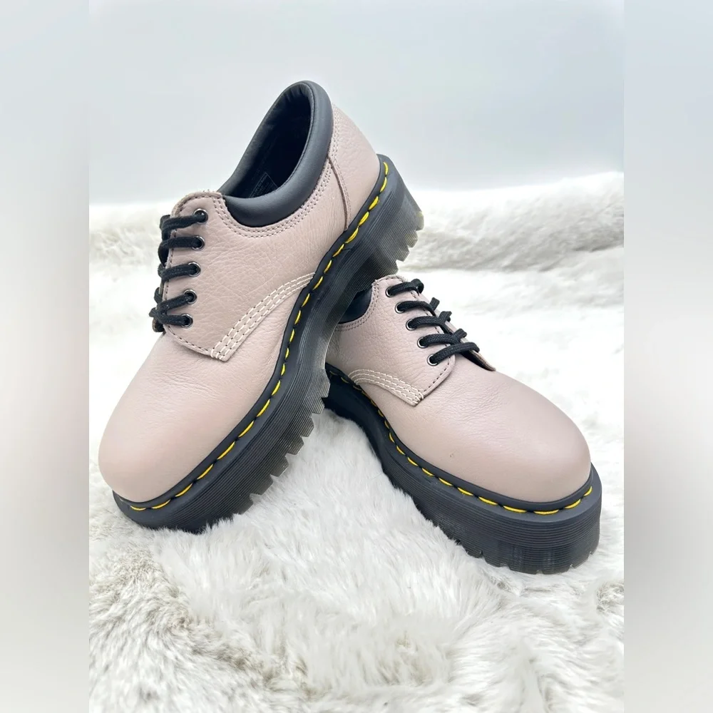 Dr Martens‎ 8053 Quad PISA Leather Platform Casual Shoes Peach Beige US 9 NWOT